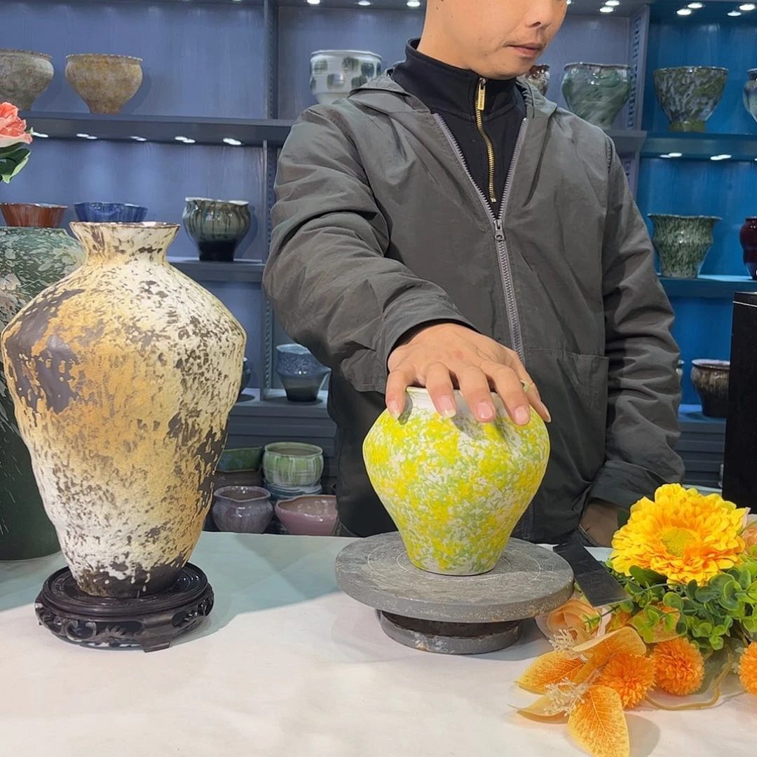 摆件陶景德镇高15口11