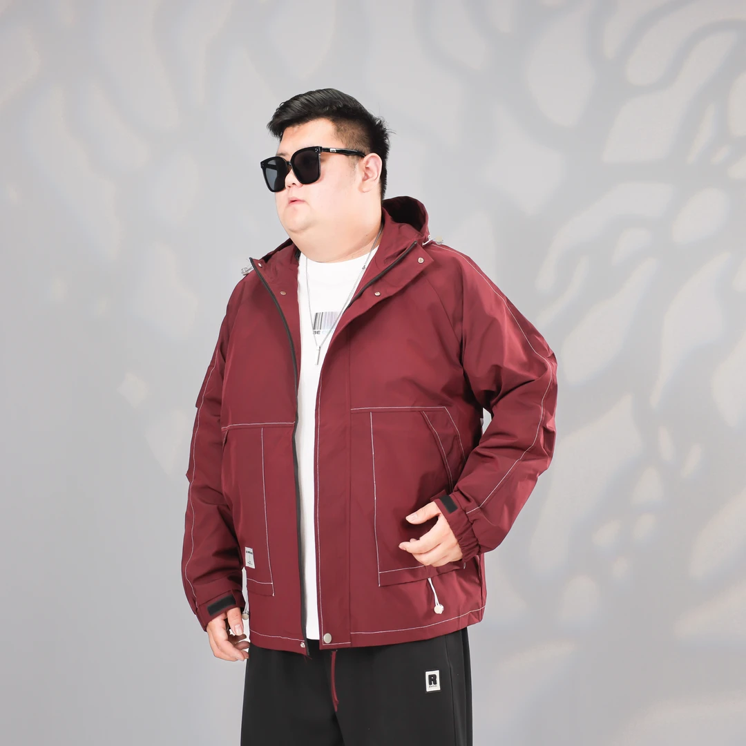 【春季新款】夹克新款大码男装夹克外套百搭宽松加肥棒球服FZD-5803