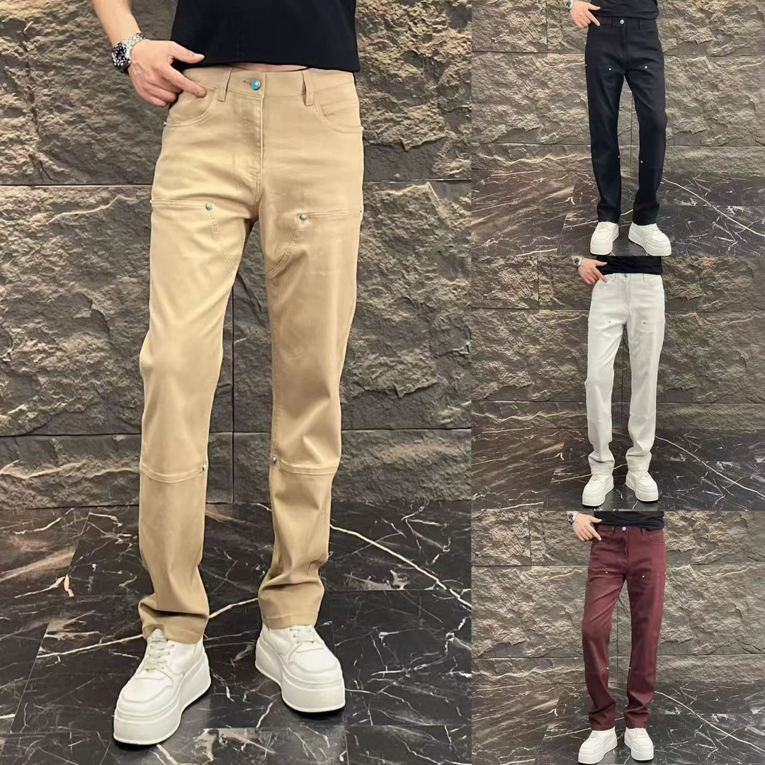 L 轻奢高品6150男士时尚百搭直筒潮高街宽松牛仔裤