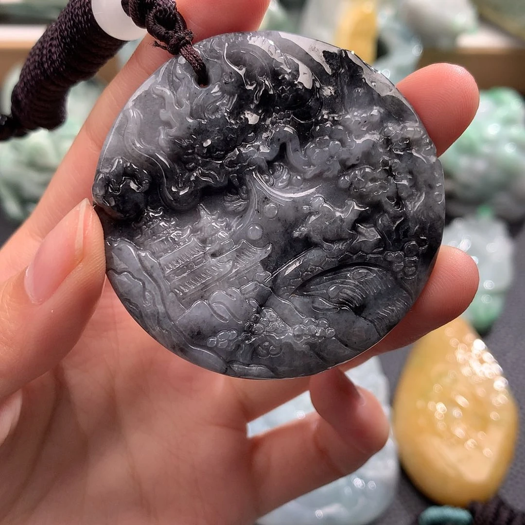 翡翠未镶嵌吊坠(不含链)