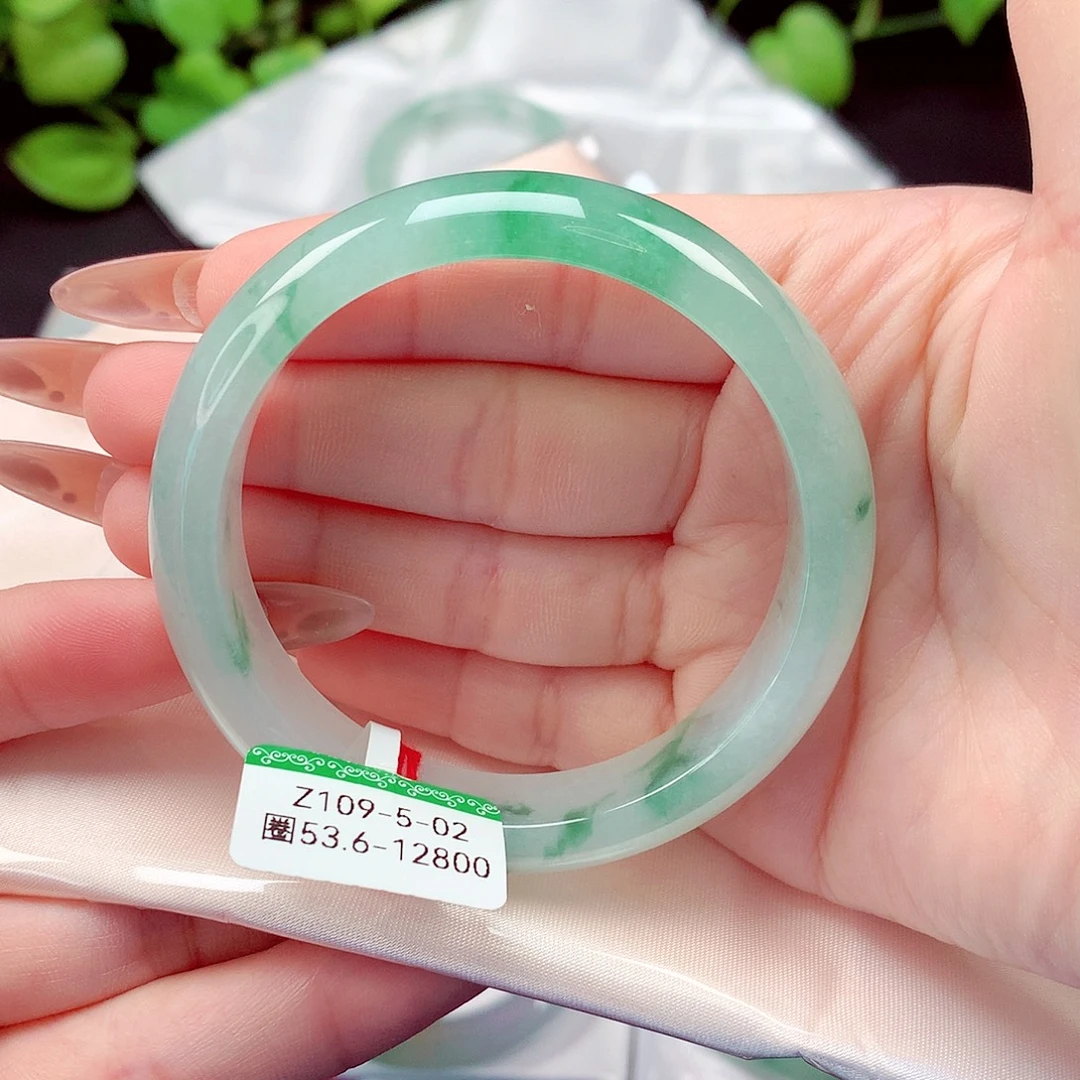 翡翠未镶嵌手镯53.6