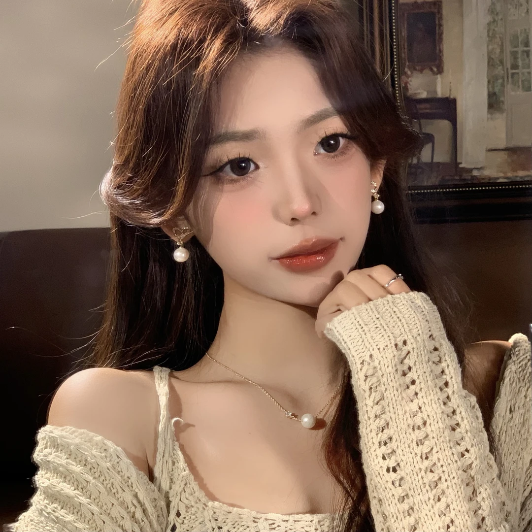 FULL GIRLISH耳环01307气质法式爱心珠珠耳饰女