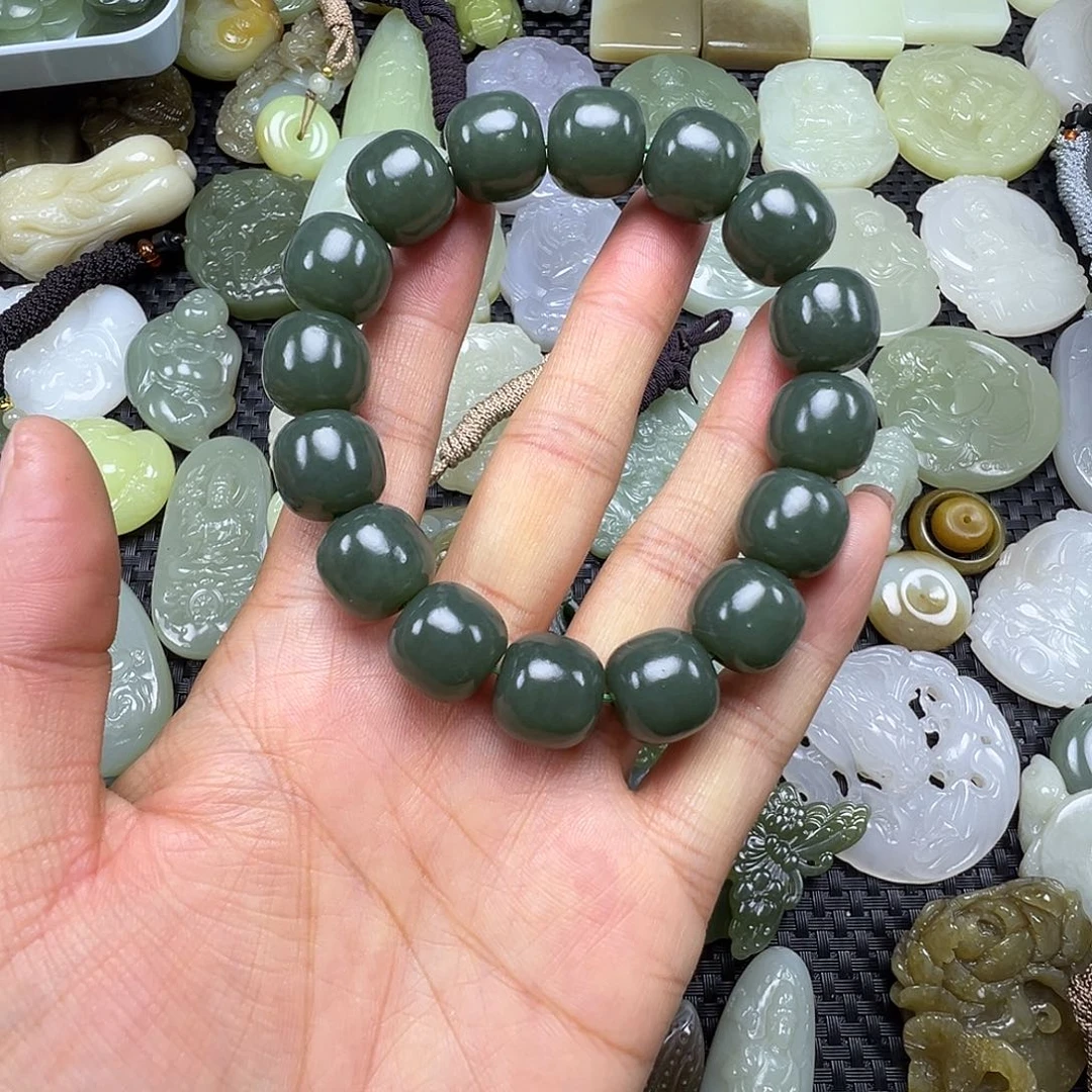 和田玉未镶嵌吊坠(赠链)卡14