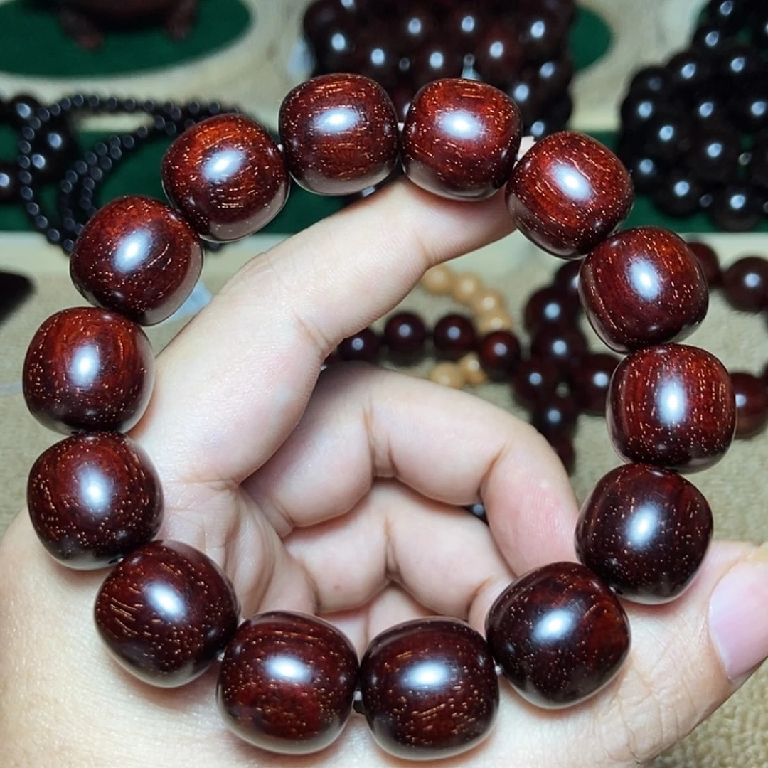 小叶紫檀手串/手链1.5老型龙鳞爆星