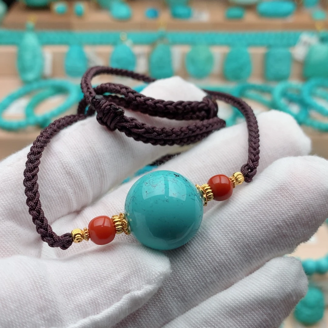 绿松石未镶嵌珠宝奇石17.7mm