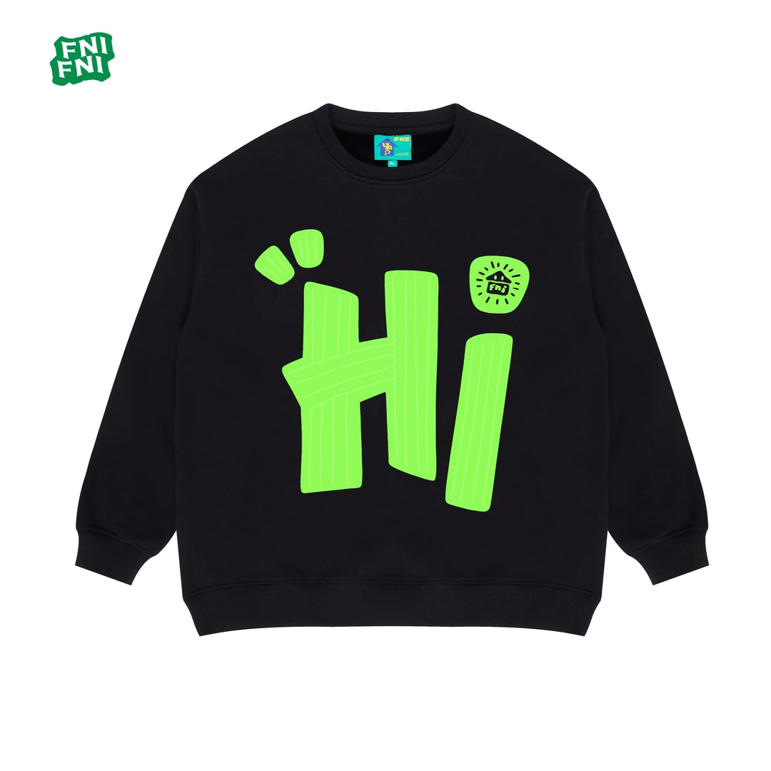FNI国潮重磅棉 (“HI”发泡）男女同款加绒圆领卫衣24年早秋发泡