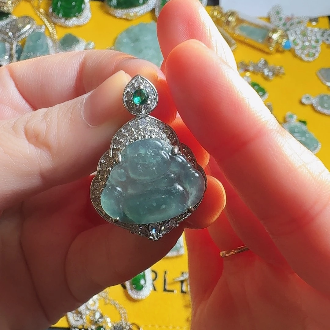 翡翠未镶嵌吊坠(不含链)翡翠