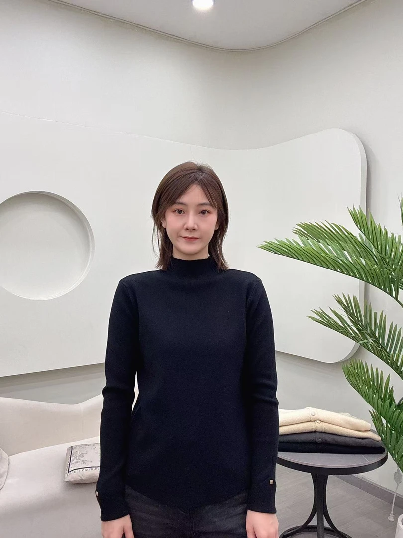 冬季半高领马蹄袖时尚洋气爆款打底毛衣内搭针织上衣6162