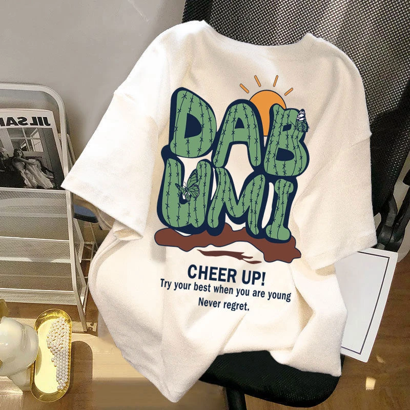 无品牌爆款哪吒短袖知性风t恤男女国潮设计感印花情侣夏季历史夏