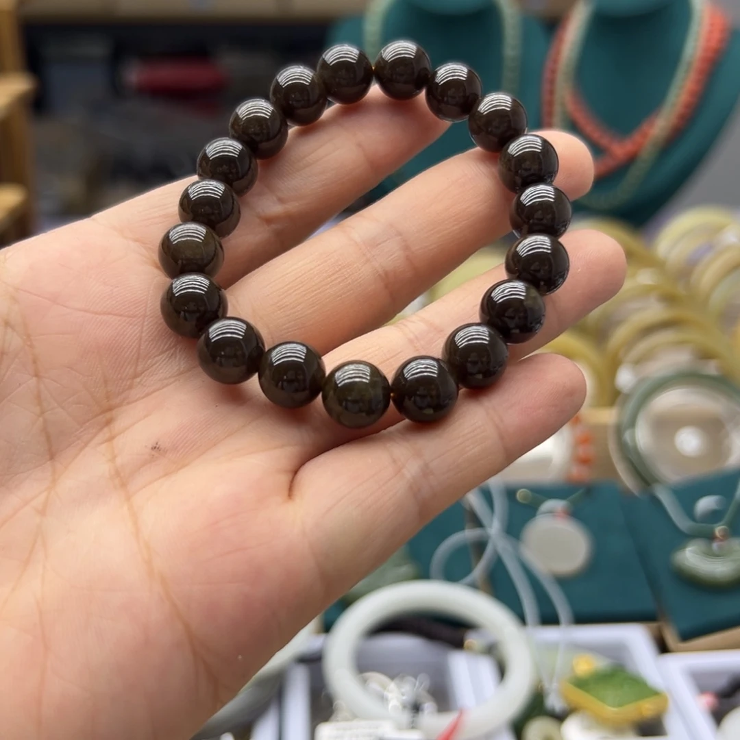 手串未镶嵌和田玉（糖玉）且末糖卡10