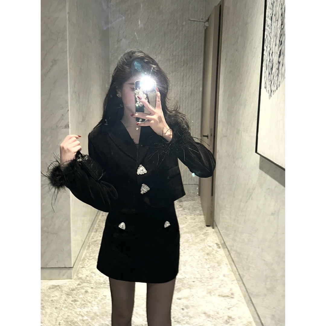 【viviA】精致钻扣名媛高级感小香风套装2586