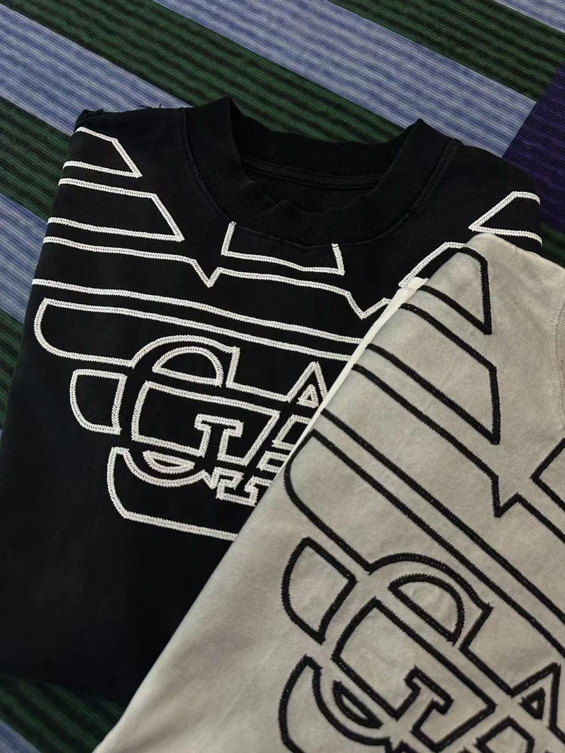 【老鹰重工刺绣】情侣款早秋时尚百搭重磅长袖T恤