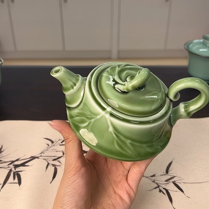 龙泉云间青瓷小米茶器