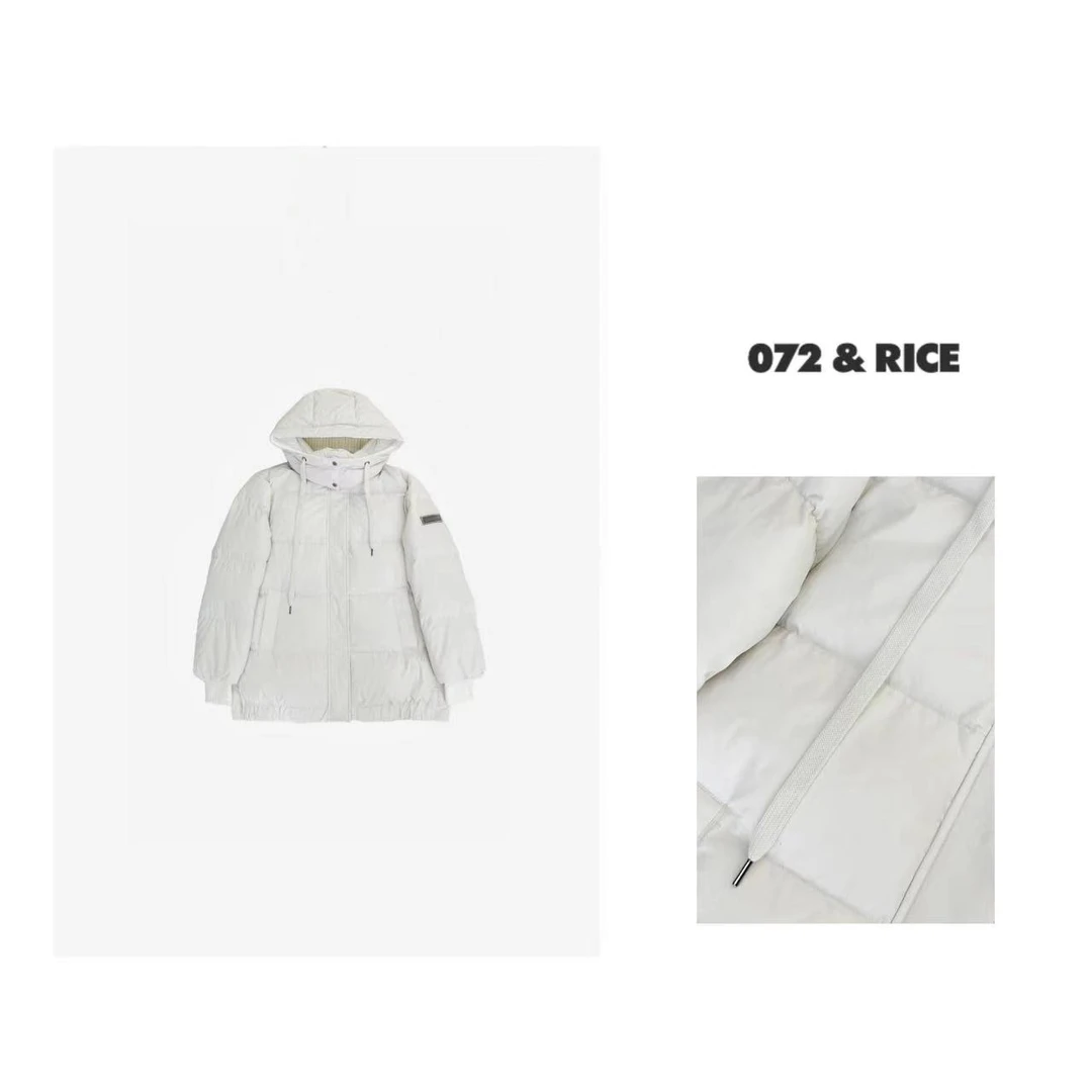 072 & RICE【BC芝士】秋冬连帽抽绳长袖白鹅绒服外套 CF22254 117FF