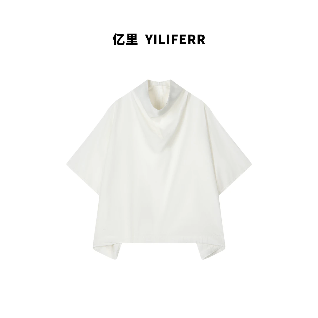 【YILI显瘦女装】日系小众透气薄款微荡短袖上衣 Y1036