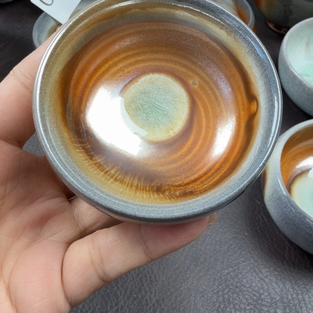 手工手作柴烧主人杯(漏渣)
