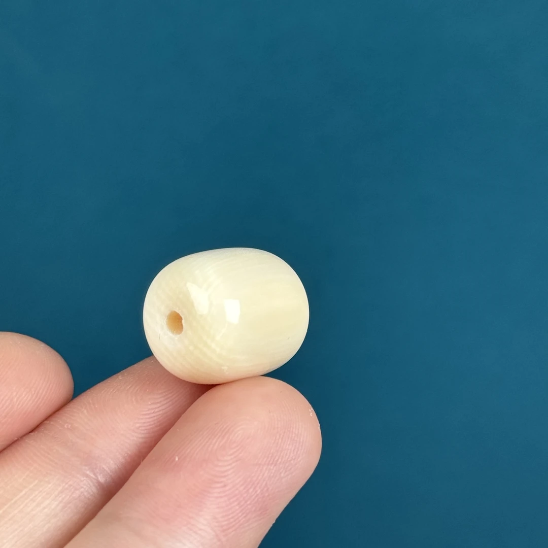 D7620天然猛犸牙 墩子桶珠14x16.4mm支持鉴定 假一罚四