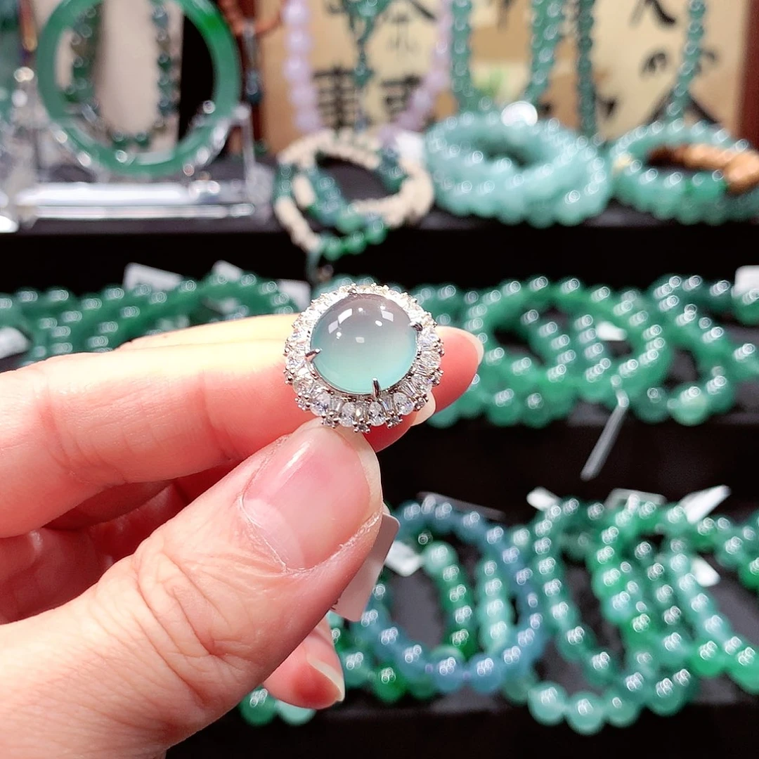 翡翠未镶嵌手链卡13