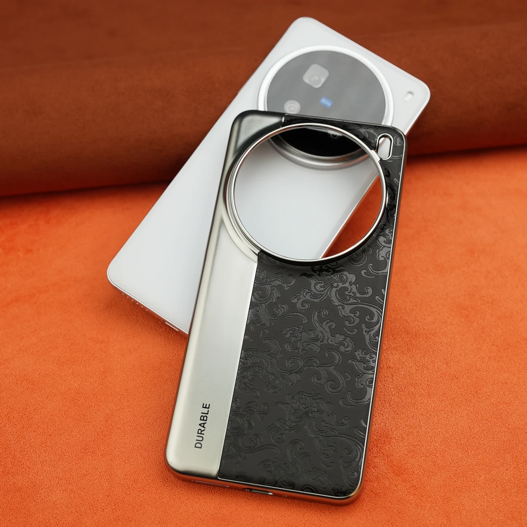 适用于VIVO X200系列相机跑道手机壳祥云浮雕全包拼接皮纹防摔Pro