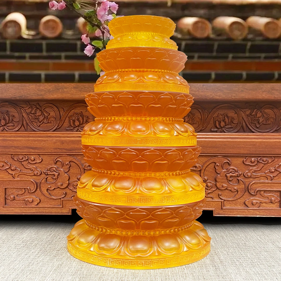 莲花树脂底座摆件仿琉璃底座花盆佛像香炉底座加高底座底托座台