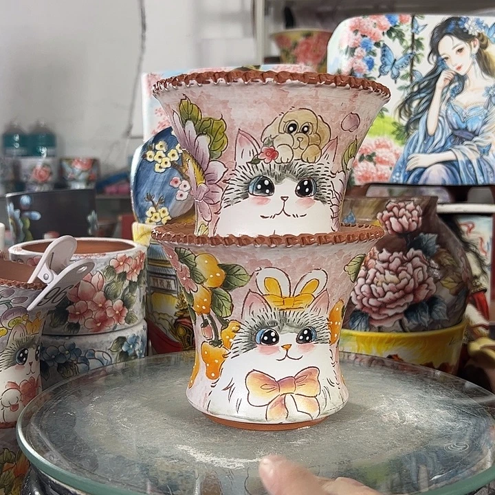 ****见景德镇幸运花盆性价比超高