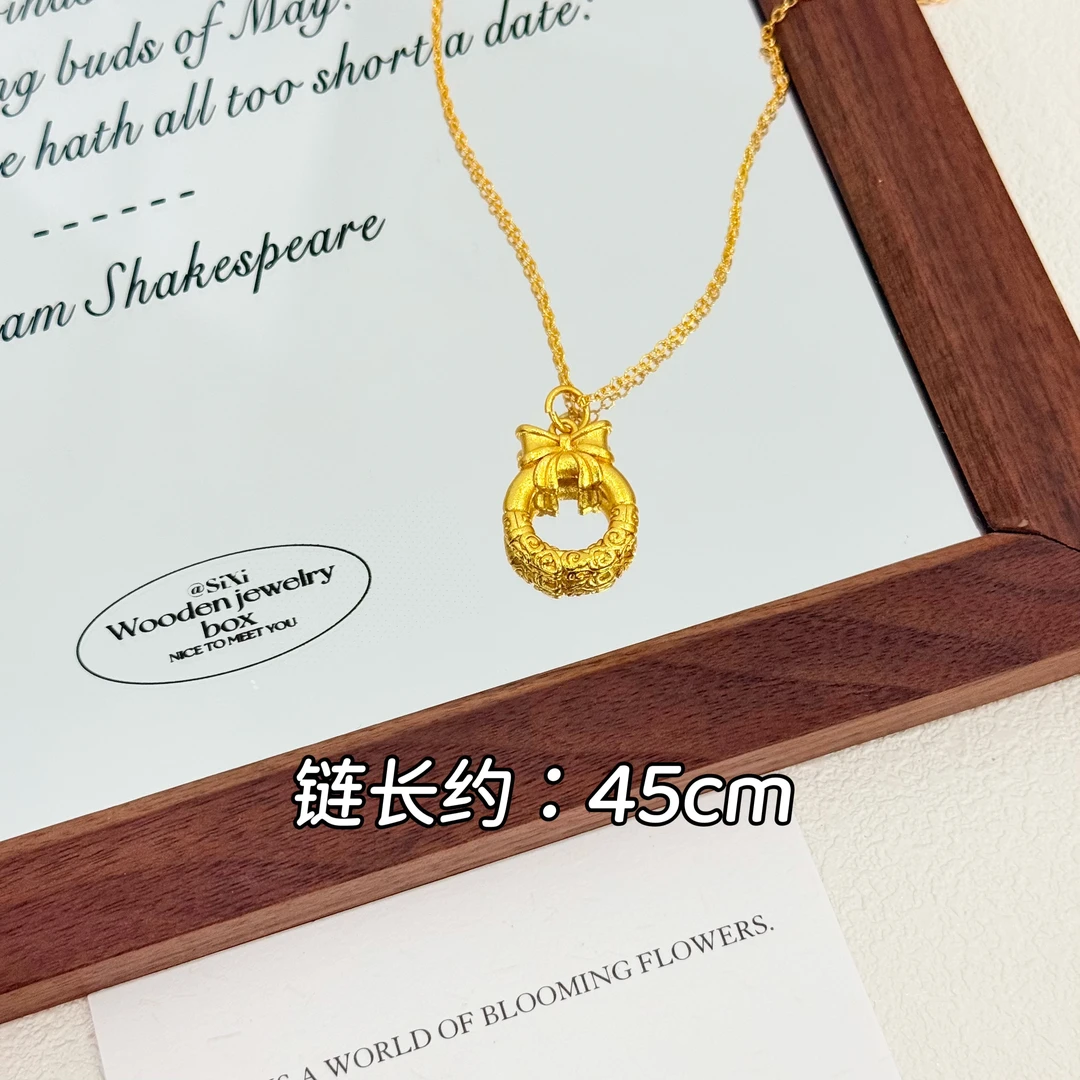 铜合金项链 XL-70金店同款在逃公主蝴蝶结时尚锁骨链项链