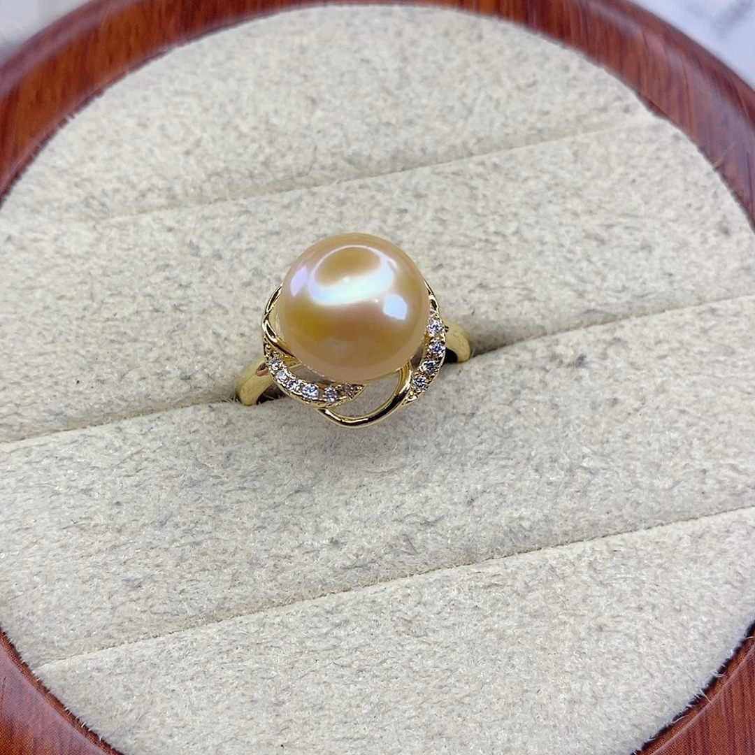 合金淡水珍珠戒指