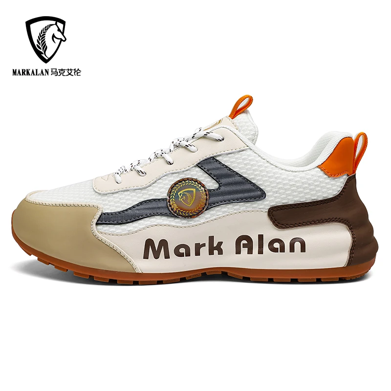 马克艾伦时尚休闲鞋减震休闲系带春秋季时尚男士运动鞋