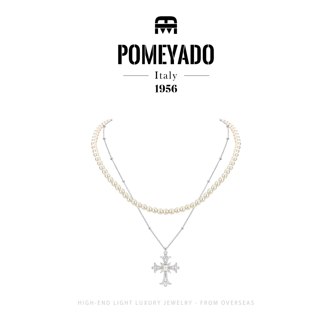 【十字星愿】Pomeyado秋季新品轻奢十字架双层项链F2818