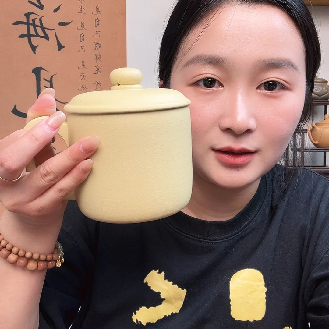 茶杯紫砂浩*~微瑕紫砂盖杯