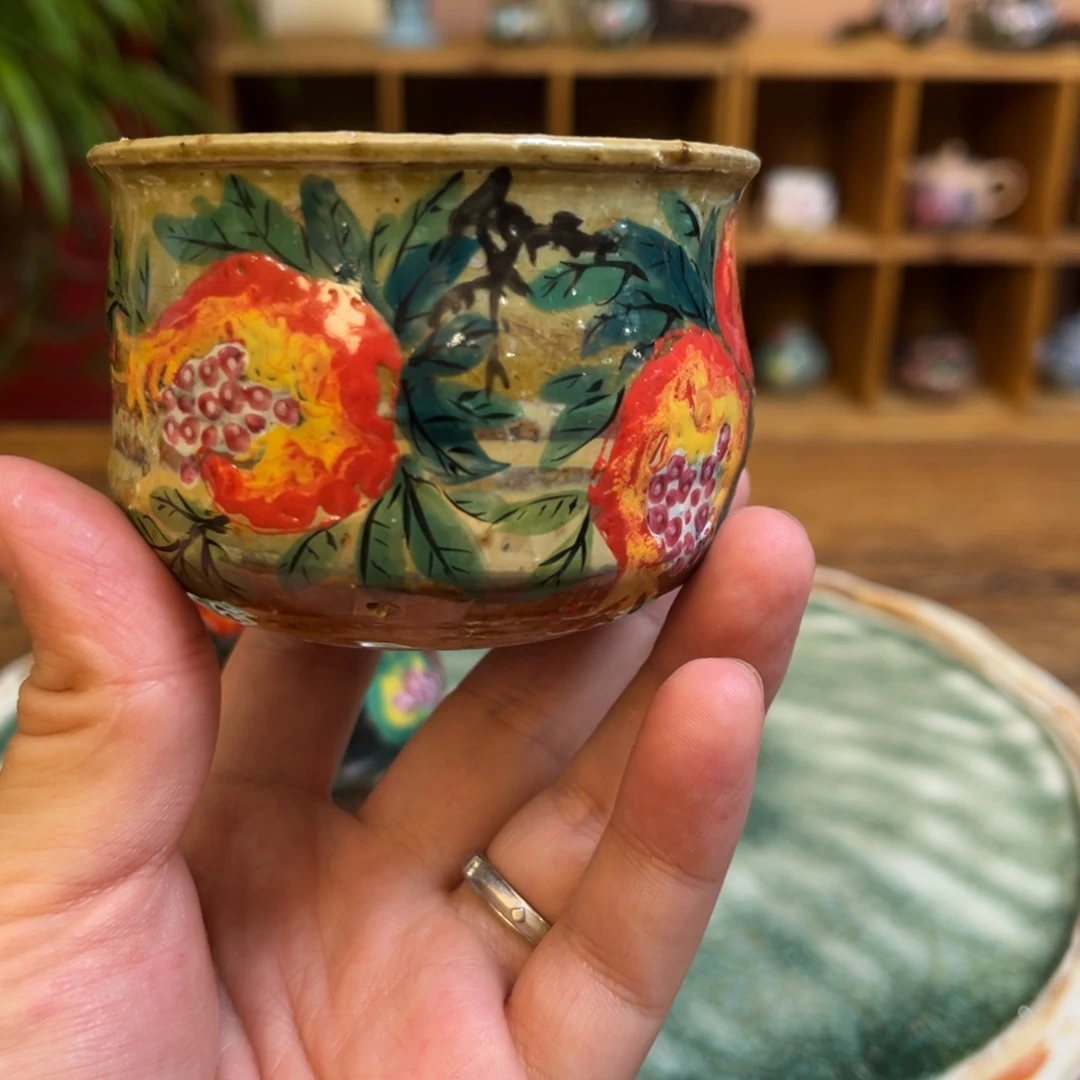 柴烧手工手绘陶瓷