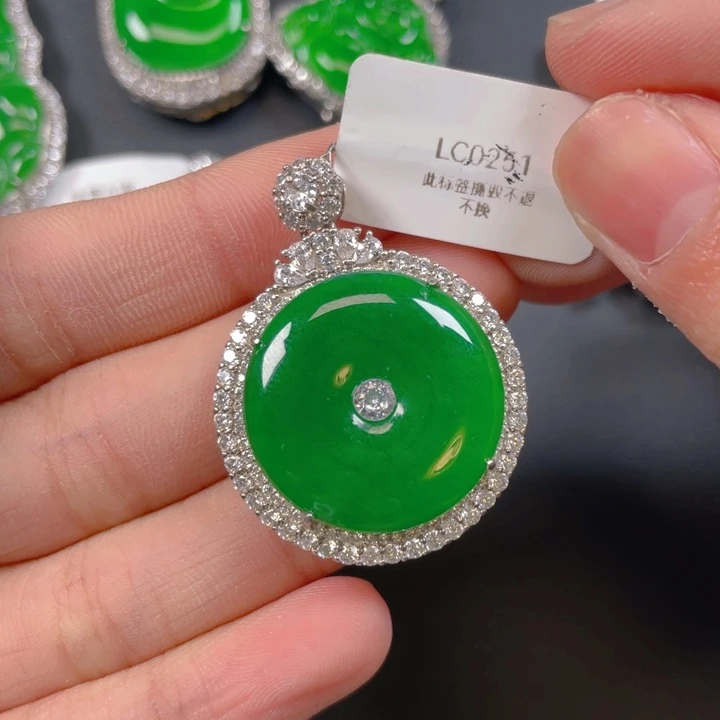 【闪购商品】颈饰银S925镶嵌翡翠喜****西翡翠