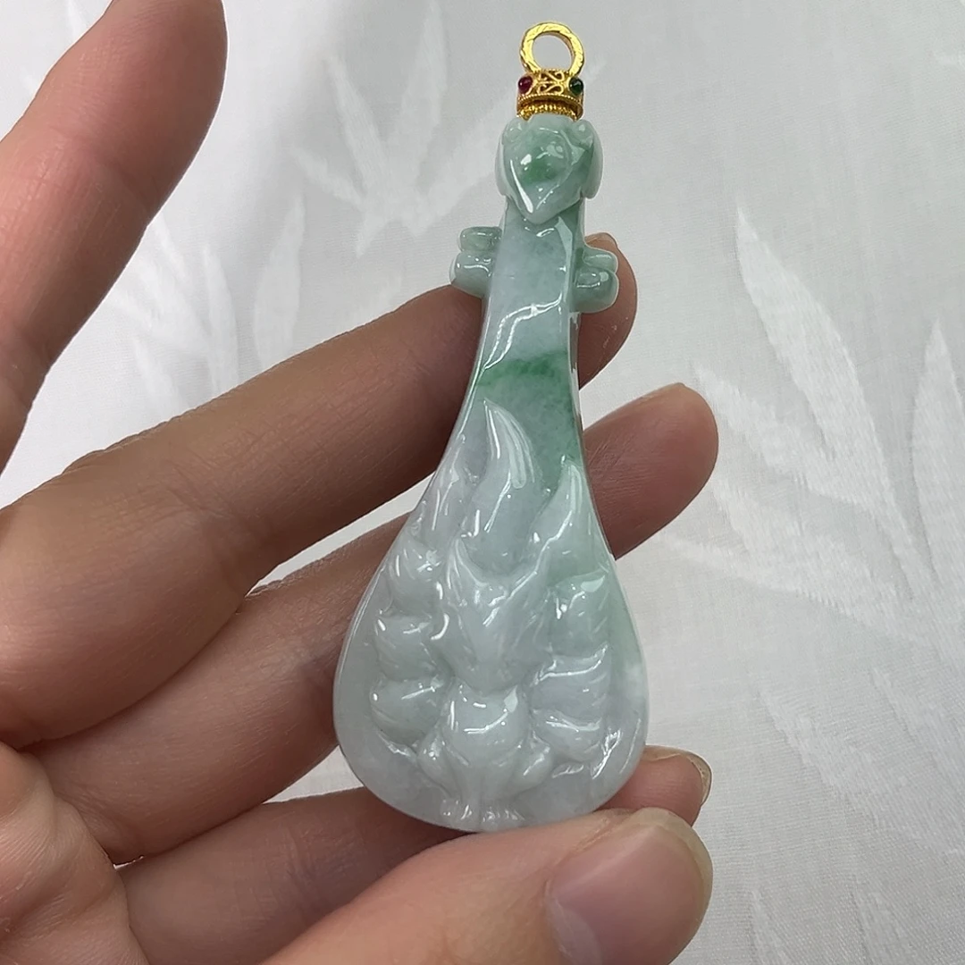 翡翠合金吊坠(赠链)国风