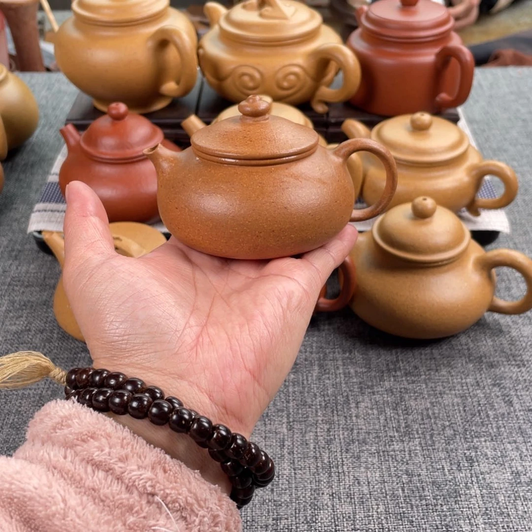 紫砂茶壶黄降坡寒江全手30目145