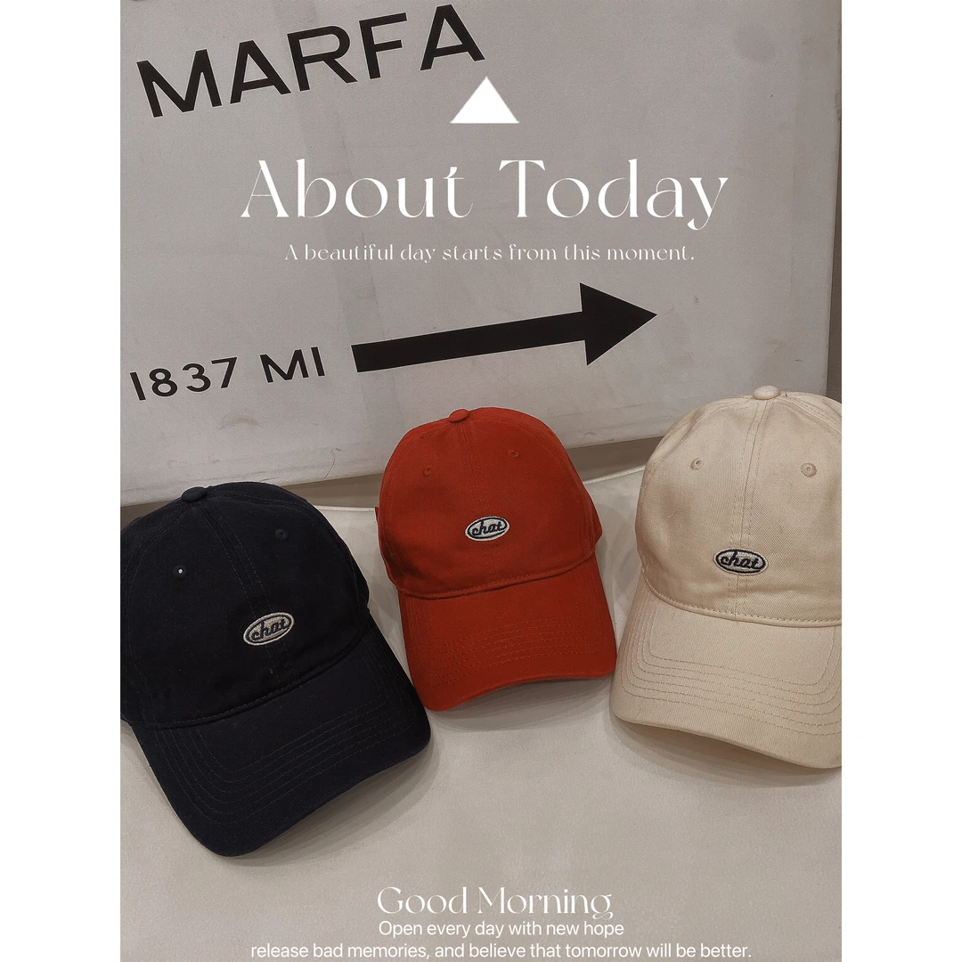 【粉丝福利】简约百搭字母刺绣鸭舌帽子女随机颜色