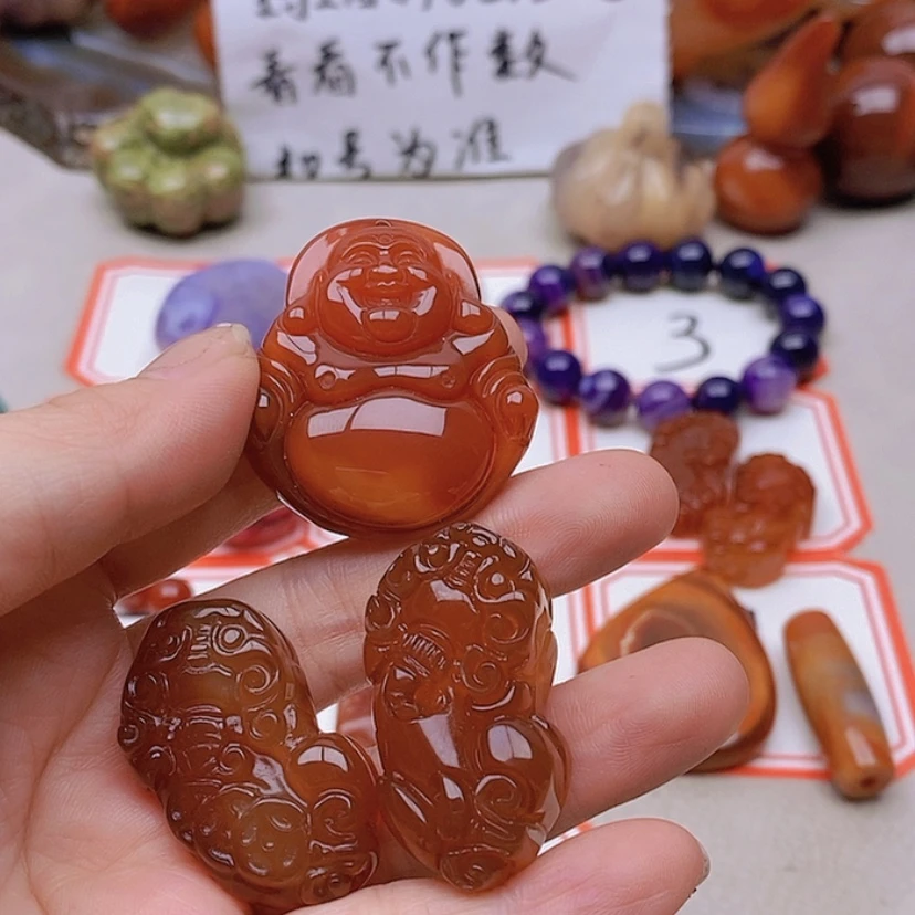 【闪购商品】未镶嵌玛瑙/玉髓珠宝半成品中***梦