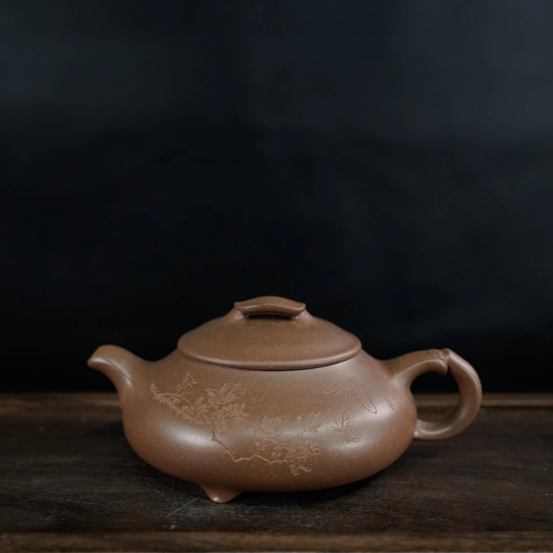 GSZS-6567  玉蘭   宜兴手工紫砂  简瓢
