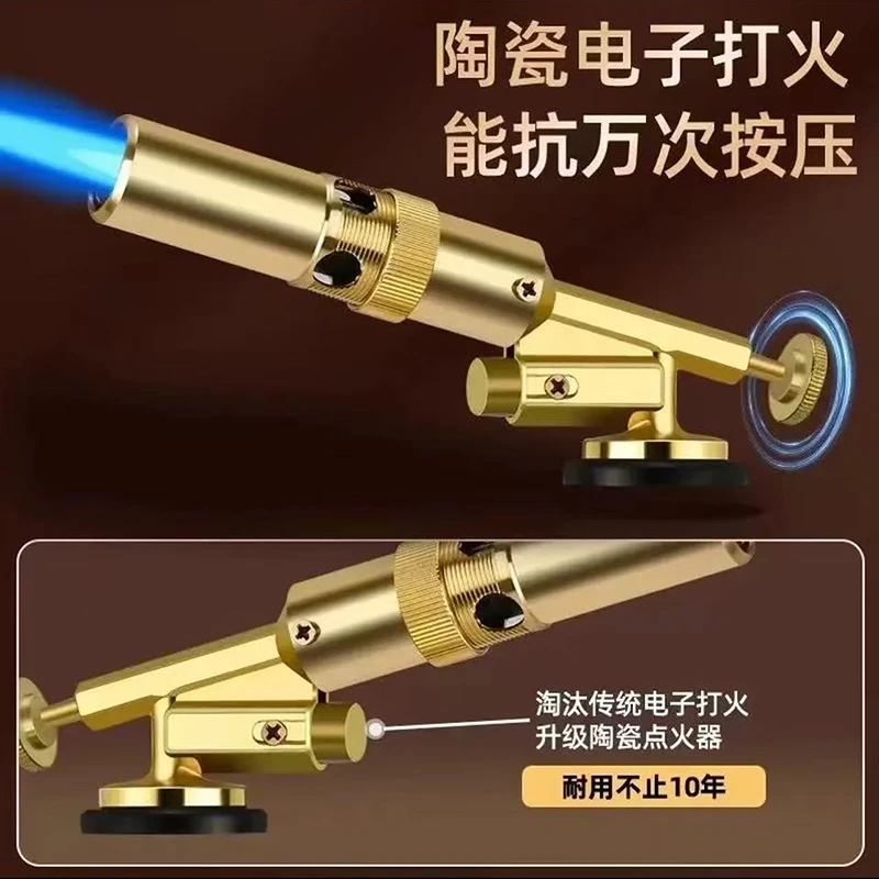 卡式喷枪电子点火适用野外户外露营烹饪室内烘焙的全金属喷枪