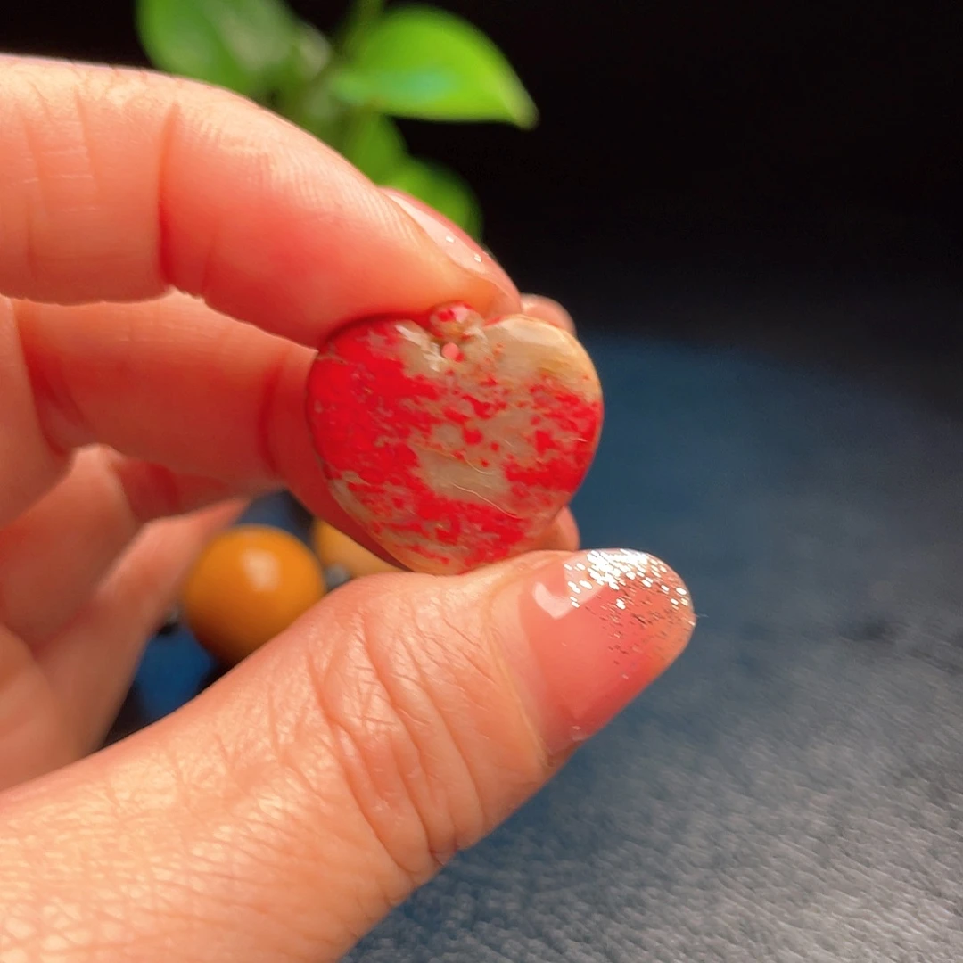 昌化鸡血石萍鸡血石把件牌子挂件