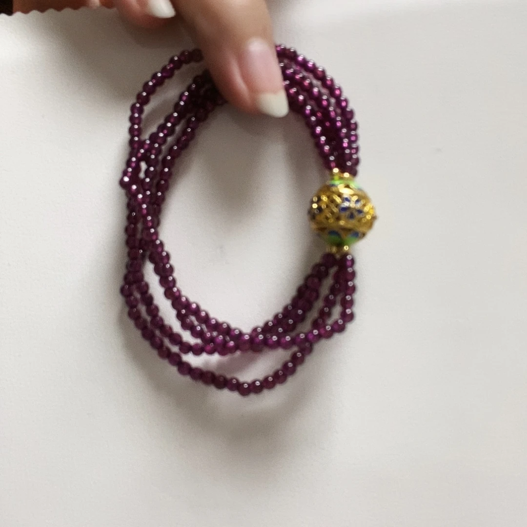 手链未镶嵌石榴石简单