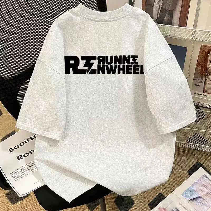 男女童韩范设计感字母印花纯棉短袖T恤夏季新款中大儿童潮流半袖