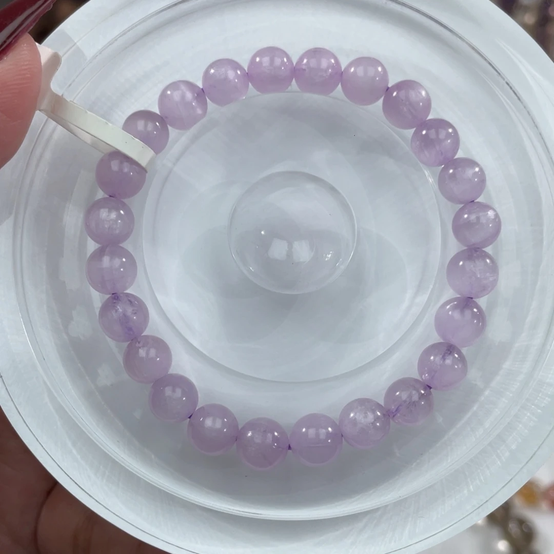 手串水晶未镶嵌019紫锂辉7m+