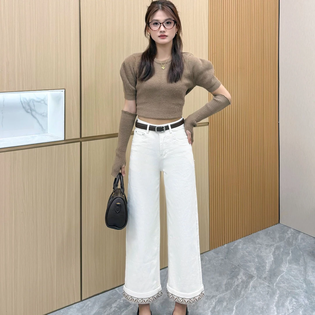 牛仔裤女秋季2025年百搭新款爆款热门穿搭高腰宽松休闲直筒裤2615