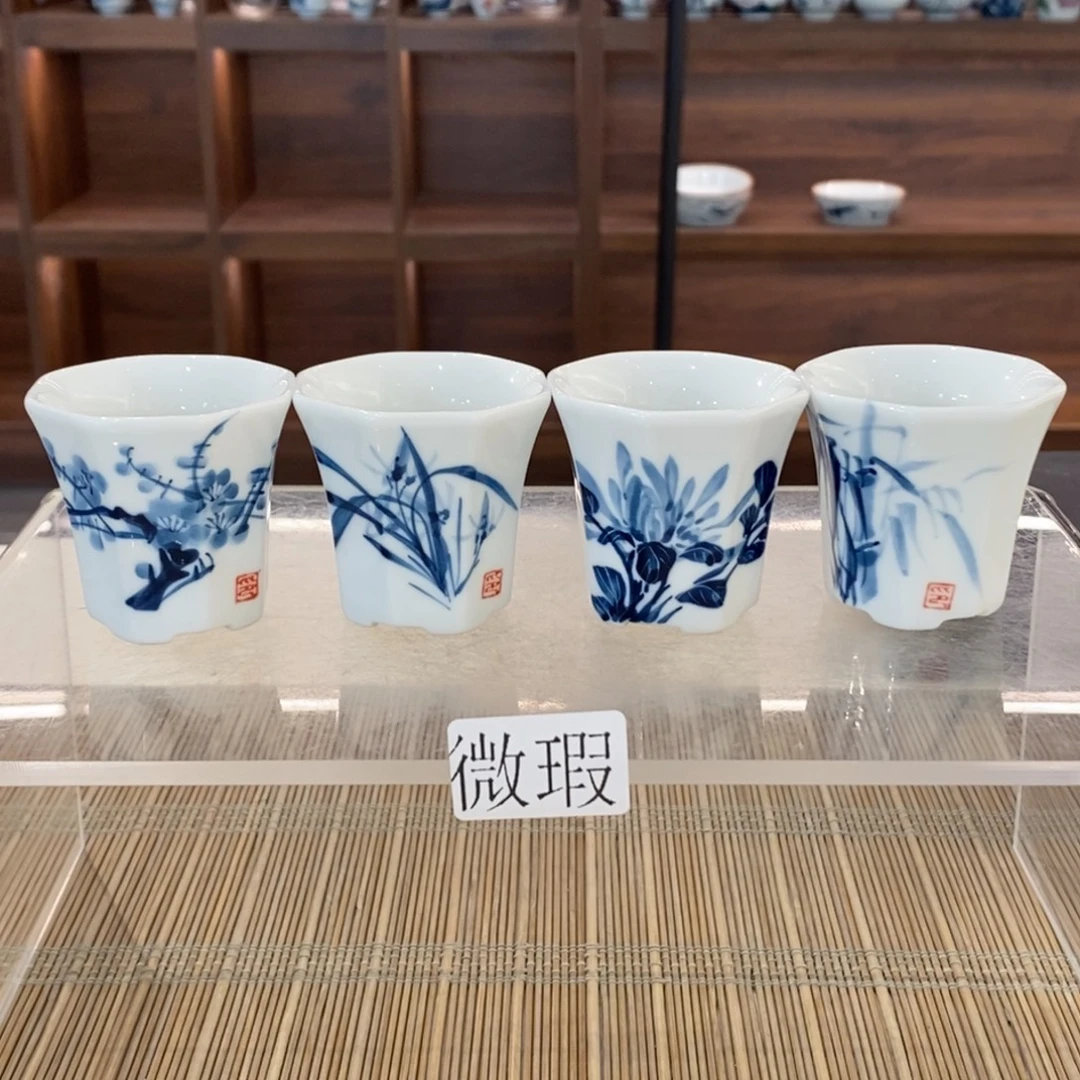 釉下彩老陶泥手工绘制