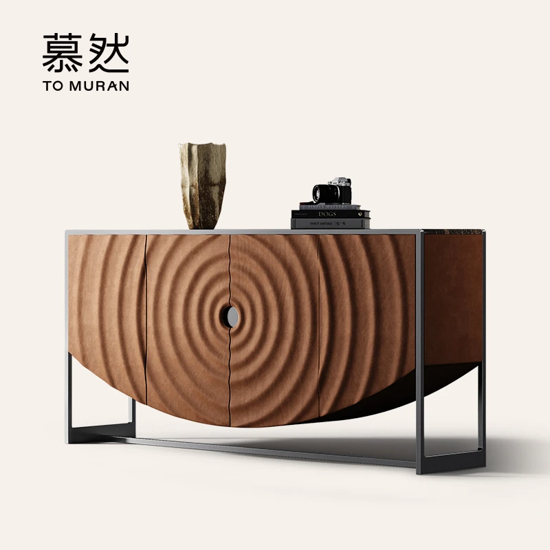 【B209】Muran家用客厅玄关柜 全屋配套天然大理石 艺术涟漪玄关桌