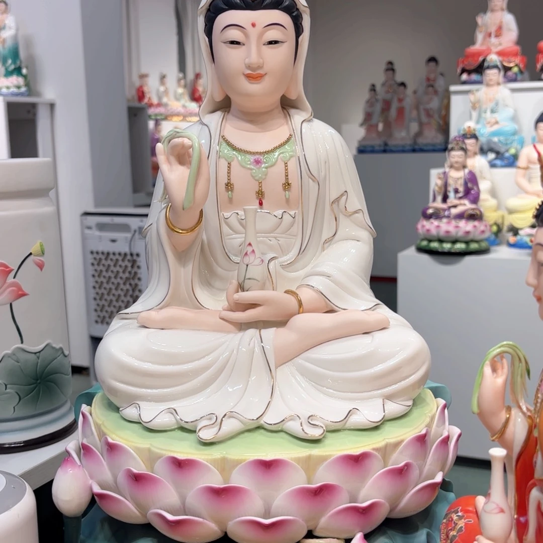 摆件瓷摆件观音18吋