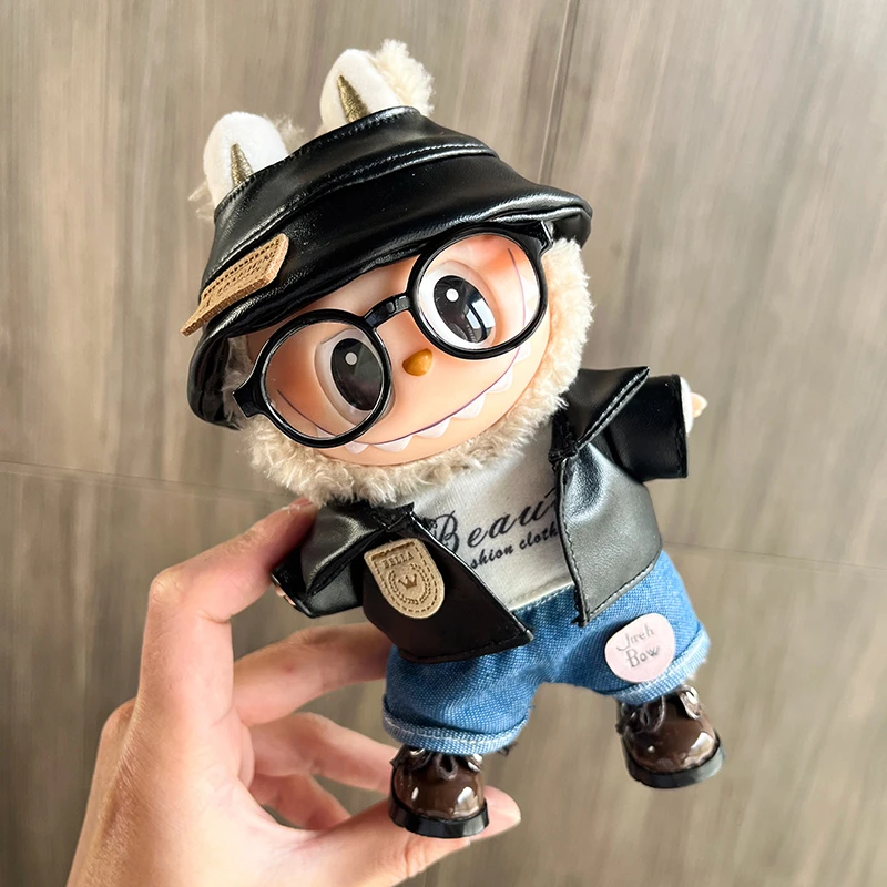 labubu娃衣坐坐派对17cm拉布布一代二代衣服盲盒公仔毛绒搪胶换装