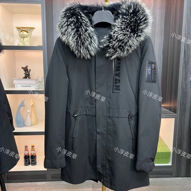 【小淳皮草】新款前短后长字母时尚貂皮派克服