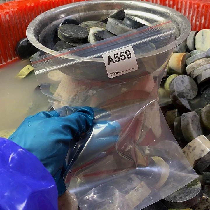 蛇纹石玉珠宝半成品未镶嵌用****5