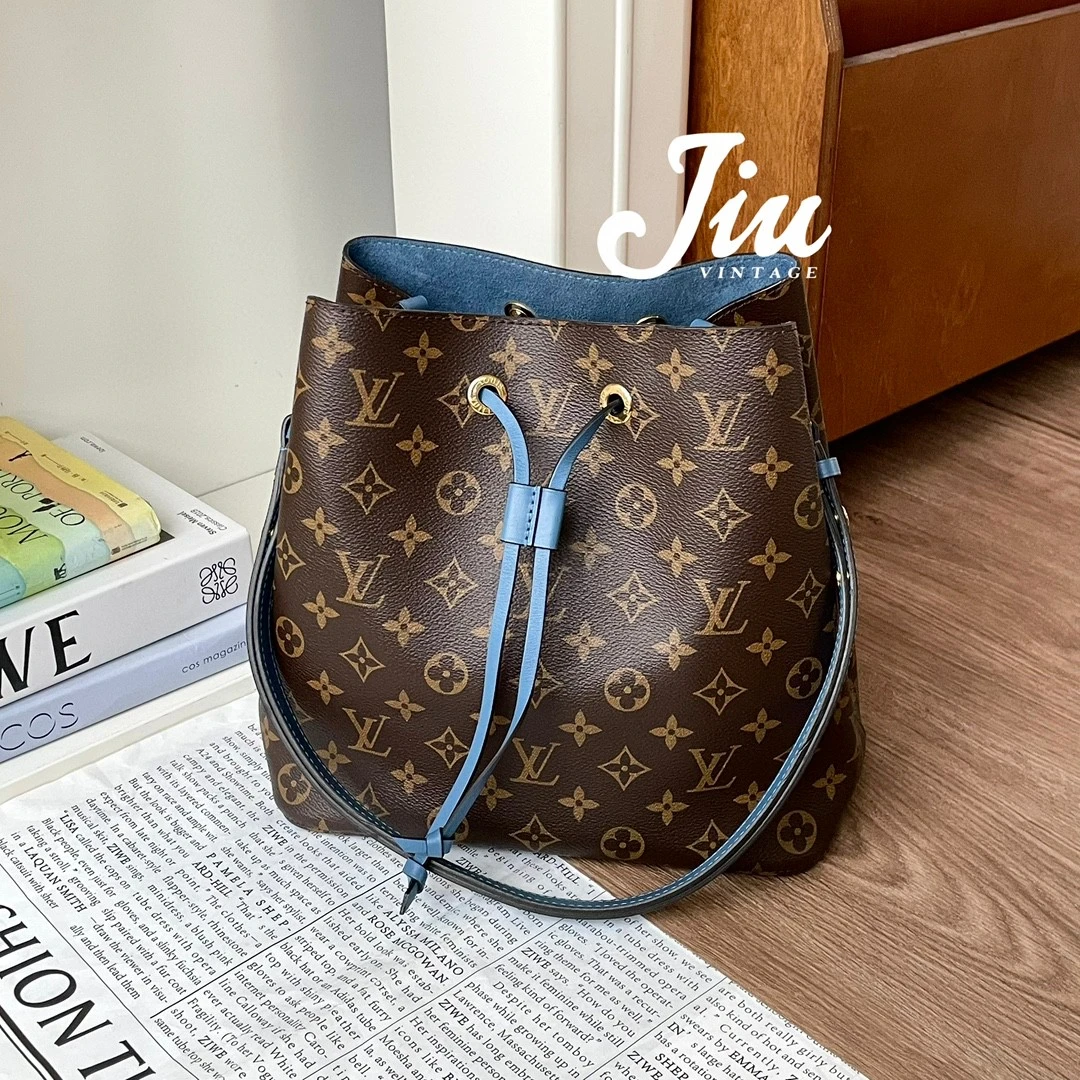 99新 LouisVuitton/路易威登 老花蓝色水桶CJM11-0541